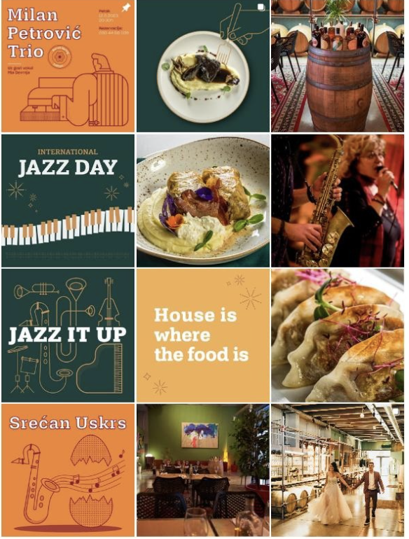 Barrel House restaurant, Instagram feed and social design